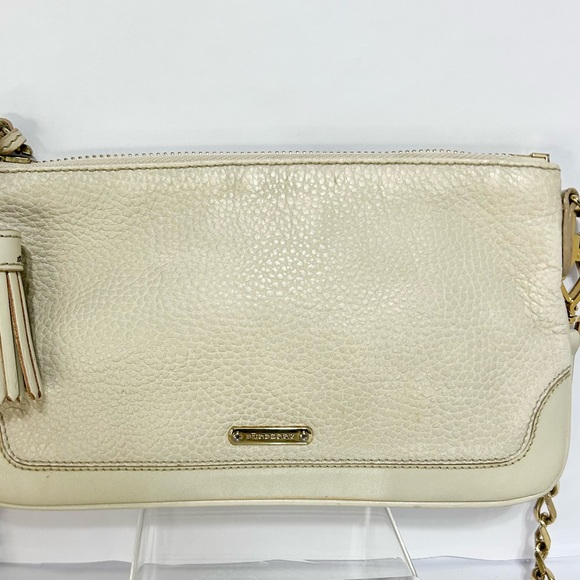 Burberry Cream Leather Tassel Chain crossbody bag - Picture 4 of 8